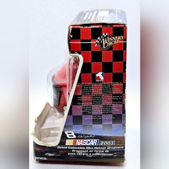 2003 Nascar Dated Collectible Mini Red Helmet Ornament #8 Dale Earnhardt Jr. - Picture 3 of 7